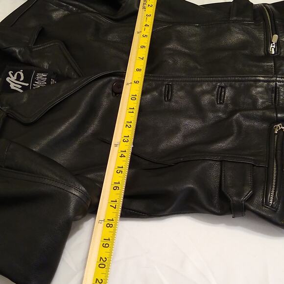 Ms Maxima women's size medium black leather jacket. - Picture 8 of 11